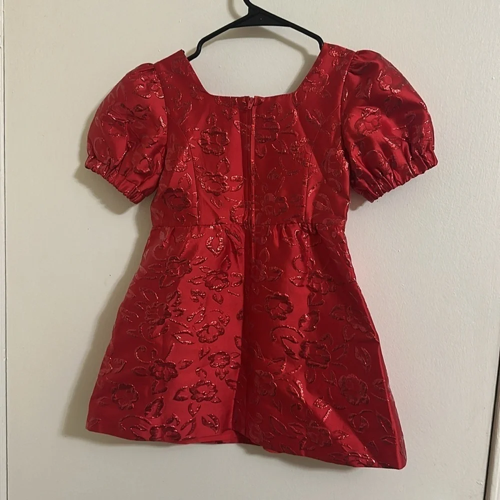 NWT Lilly‎ Pulitzer Girls Alannah Amaryllis Red Brocade Dress